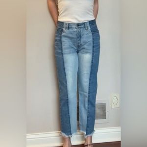 Light/Medium wash color block American Eagle Denim Jeans